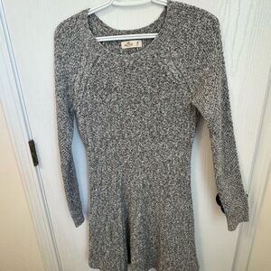 Hollister Charcoal Knit Sweater Dress Medium